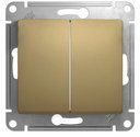 Schneider Electric Glossa GSL000465 Переключатель двухклавишный (10 А, под рамку, скрытая установка, титан)