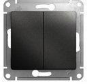 Schneider Electric Glossa GSL000765 Переключатель двухклавишный (10 А, под рамку, скрытая установка, антрацит)