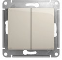 Schneider Electric Glossa GSL000965 Переключатель двухклавишный (10 А, под рамку, скрытая установка, молоко)