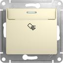 Schneider Electric Glossa GSL000269 Выключатель для ключ-карты с подсветкой (10 А, под рамку, скрытая установка, бежевый)