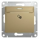 Schneider Electric Glossa GSL000469 Выключатель для ключ-карты с подсветкой (10 А, под рамку, скрытая установка, титан)