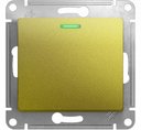 Schneider Electric Glossa GSL001013 Выключатель одноклавишный с подсветкой (10 А, под рамку, скрытая установка, фисташковый)