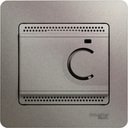 Schneider Electric Glossa GSL001238 Термостат электронный для теплых полов +5…+50°С (10 А, 220 В, в сборе, скрытая установка, платина)