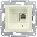 Schneider Electric Sedna SDN4101147 Розетка телефонная (RJ11, под рамку, скрытая установка, бежевая)