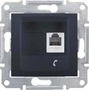 Schneider Electric Sedna SDN4101170 Розетка телефонная (RJ11, под рамку, скрытая установка, графит)