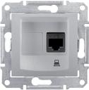 Schneider Electric Sedna SDN4500160 Розетка компьютерная (RJ45, cat.5e, STP, под рамку, скрытая установка, алюминий)