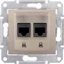 Schneider Electric Sedna SDN5000168 Розетка компьютерная (2xRJ45, cat.6, STP, под рамку, скрытая установка, титан)
