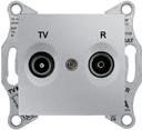 Schneider Electric Sedna SDN3301860 Розетка телевизионная проходная (TV+Radio, 4 дБ, под рамку, скрытая установка, алюминий)