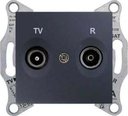 Schneider Electric Sedna SDN3301870 Розетка телевизионная проходная (TV+Radio, 4 дБ, под рамку, скрытая установка, графит)