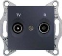 Schneider Electric Sedna SDN3301370 Розетка телевизионная проходная (TV+Radio, 8 дБ, под рамку, скрытая установка, графит)