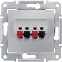 Schneider Electric Sedna SDN5400160 Розетка аудио (2 канала, под рамку, скрытая установка, алюминий)