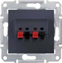 Schneider Electric Sedna SDN5400170 Розетка аудио (2 канала, под рамку, скрытая установка, графит)