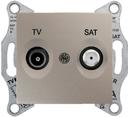 Schneider Electric Sedna SDN3401668 Розетка телевизионная (TV+SAT, под рамку, скрытая установка, титан)