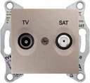 Schneider Electric Sedna SDN3401968 Розетка телевизионная проходная (TV+SAT, 4 дБ, под рамку, скрытая установка, титан)