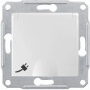 Schneider Electric Sedna SDN3100321 Розетка с заземляющим контактом (16 А, под рамку, скрытая установка, шторки, крышка, IP44, белая)