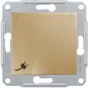 Schneider Electric Sedna SDN3100368 Розетка с заземляющим контактом (16 А, под рамку, скрытая установка, шторки, крышка, IP44, титан)