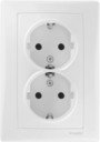 Schneider Electric Sedna SDN3000621 Розетка двойная с заземляющим контактом (16 А, в сборе, скрытая установка, белая)