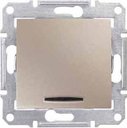 Schneider Electric Sedna SDN0400368 Выключатель одноклавишный с красной подсветкой (10 А, под рамку, скрытая установка, титан)