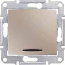 Schneider Electric Sedna SDN1400168 Выключатель одноклавишный с синей подсветкой (10 А, под рамку, скрытая установка, титан)