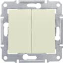 Schneider Electric Sedna SDN0300147 Выключатель двухклавишный (10 А, под рамку, скрытая установка, бежевый)