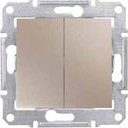 Schneider Electric Sedna SDN0300168 Выключатель двухклавишный (10 А, под рамку, скрытая установка, титан)