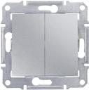 Schneider Electric Sedna SDN0300460 Выключатель двухклавишный (10 А, IP44, под рамку, скрытая установка, алюминий)