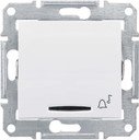 Schneider Electric Sedna SDN1700121 Кнопка для звонка (10 А/12 В, под рамку, синяя подсветка, скрытая установка, белый)