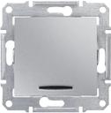 Schneider Electric Sedna SDN0201260 Выключатель одноклавишный с красной подсветкой (16 А, под рамку, 2P, скрытая установка, алюминий)