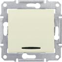 Schneider Electric Sedna SDN0501147 Переключатель перекрестный с синей подсветкой (10 А, под рамку, скрытая установка, бежевый)