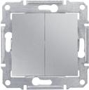Schneider Electric Sedna SDN0600160 Переключатель двухклавишный (10 А, под рамку, скрытая установка, алюминий)