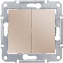 Schneider Electric Sedna SDN0600168 Переключатель двухклавишный (10 А, под рамку, скрытая установка, титан)