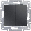 Schneider Electric Sedna SDN0600170 Переключатель двухклавишный (10 А, под рамку, скрытая установка, графит)