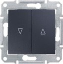 Schneider Electric Sedna SDN1300170 Выключатель для жалюзи (10 А, без фиксации, под рамку, скрытая установка, графит)