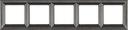 Jung Eco profi Deco EPD485AN Рамка 5-постовая (горизонтальная, антрацит)