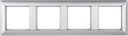 Jung Eco profi EP484AL Рамка 4-постовая (горизонтальная, алюминий)