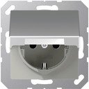 Jung Eco profi EP421KLAL Розетка с заземляющим контактом (16 А, под рамку, крышка, скрытая установка, алюминий)