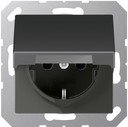 Jung Eco profi EP421KLAN Розетка с заземляющим контактом (16 А, под рамку, крышка, скрытая установка, антрацит)