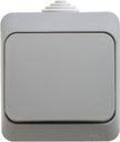 Schneider Electric Этюд BA10-041C Выключатель одноклавишный (10 А, в сборе, открытая установка, IP44, серый)