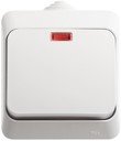 Schneider Electric Этюд BA10-045B Выключатель одноклавишный (10 А, в сборе, открытая установка, подсветка, IP44, белый)