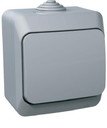 Schneider Electric Этюд BA10-046C Переключатель одноклавишный (10 А, в сборе, открытая установка, IP44, серый)