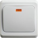 Schneider Electric Этюд BC10-007B Переключатель одноклавишный (10 А, в сборе, скрытая установка, подсветка, белый)