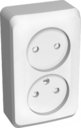 Schneider Electric Этюд PA16-006B Розетка двойная со шторками (16 А, в сборе, открытая установка, белая)