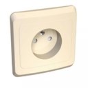 Schneider Electric Этюд PC16-002K Розетка одинарная со шторками (16 А, в сборе, скрытая установка, кремовая)