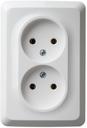 Schneider Electric Этюд PA16-105B Розетка двойная угловая (16 А, в сборе, открытая установка, белая)