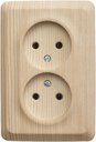 Schneider Electric Этюд PA16-105D Розетка двойная угловая (16 А, в сборе, открытая установка, сосна)