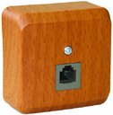 Schneider Electric Этюд TELA-001T Розетка телефонная (RJ11, в сборе, открытая установка, бук)