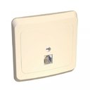 Schneider Electric Этюд TELC-001K Розетка телефонная (RJ11, в сборе, скрытая установка, кремовая)