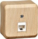 Schneider Electric Этюд KOMA-001D Розетка компьютерная (RJ45, в сборе, открытая установка, сосна)