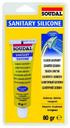 Soudal Санитарный силикон 120033 Герметик силиконовый санитарный (белый, 60 г)