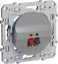 Schneider Electric Odace S53R487 Розетка аудио (1 канал, под рамку, скрытая установка, алюминий)